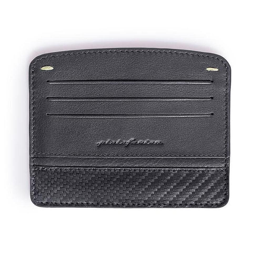 Калъф за карти и документи Pininfarina - Folio, естествена кожа, черен
