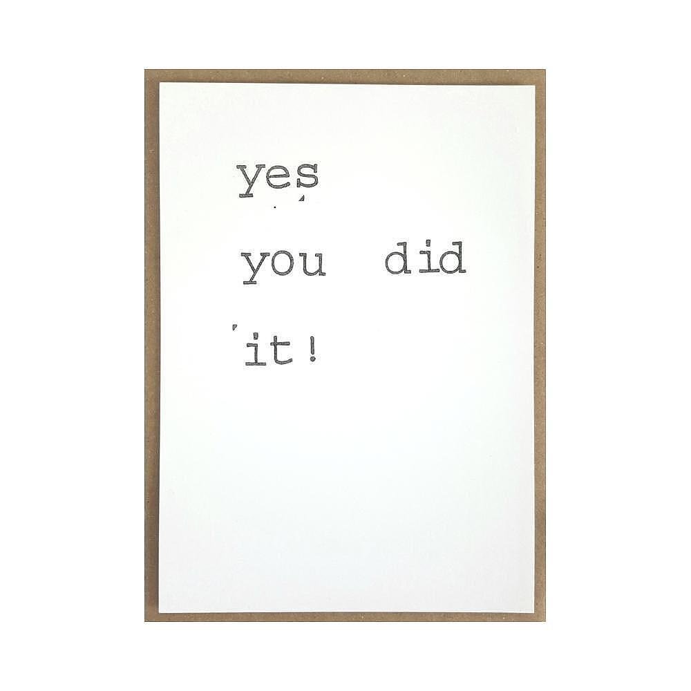 Картичка Yes you did it!