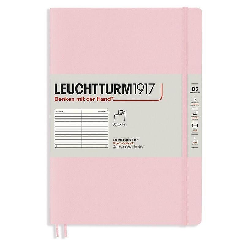 Тефтер B5 Leuchtturm1917 Notebook Composition Powder, меки корици, на редове