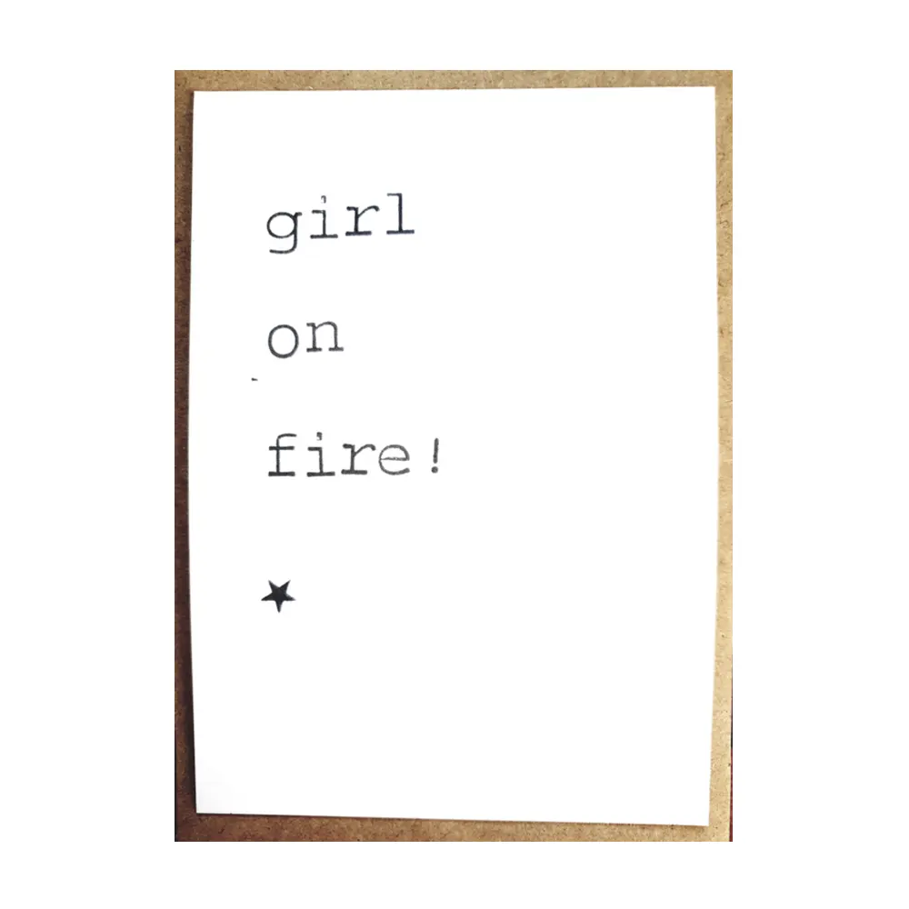 Картичка Girl on fire!