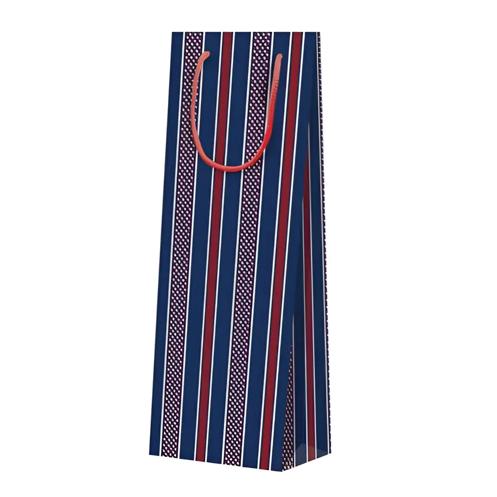 Подаръчна торбичка POT - Red/Blue, за бутилка