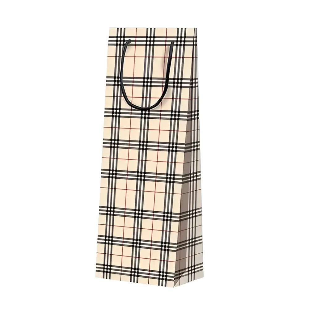 Подаръчна торбичка POT - Tartan, за бутилка