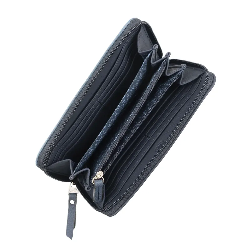 Дамски портфейл Tom Tailor - Ellen Long Zip, син - 2