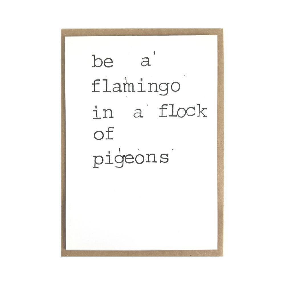 Картичка Be a Flamingo in a stock of pigeons