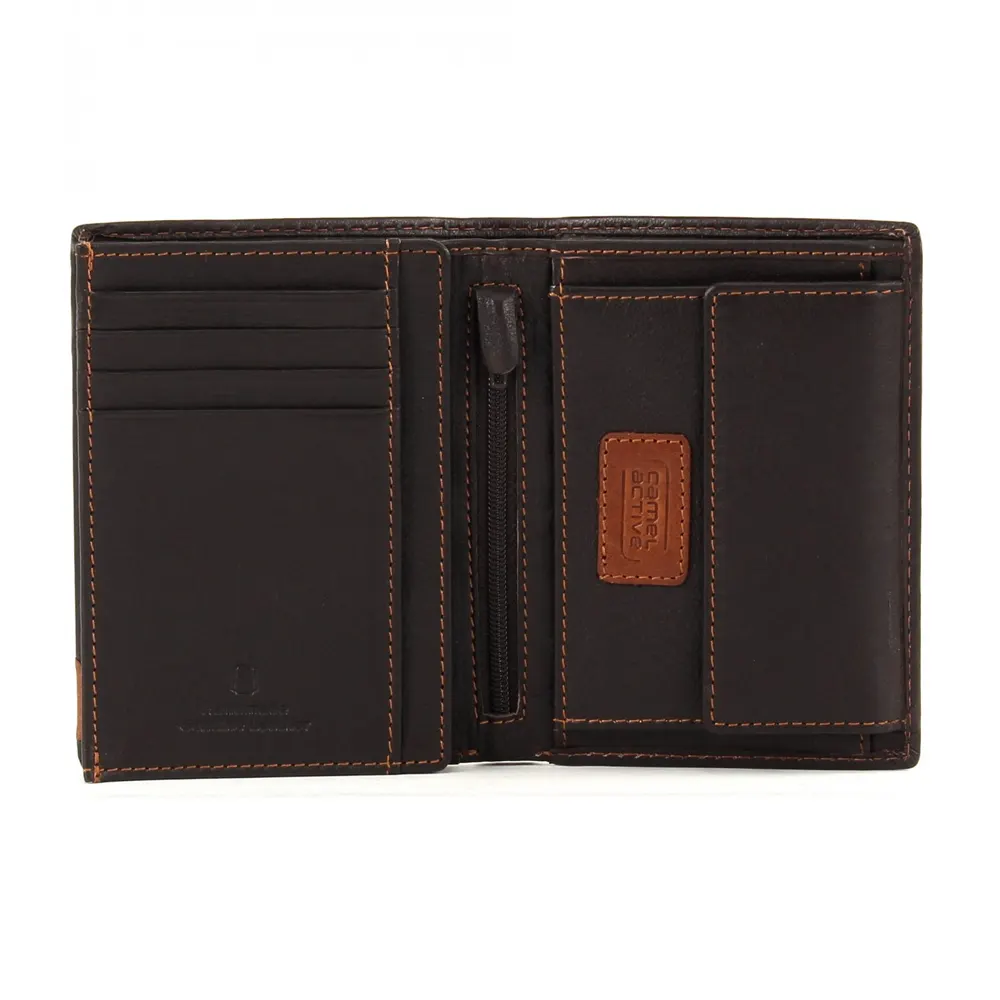 Вертикален мъжки портфейл Camel Active - California, кафяв - 2