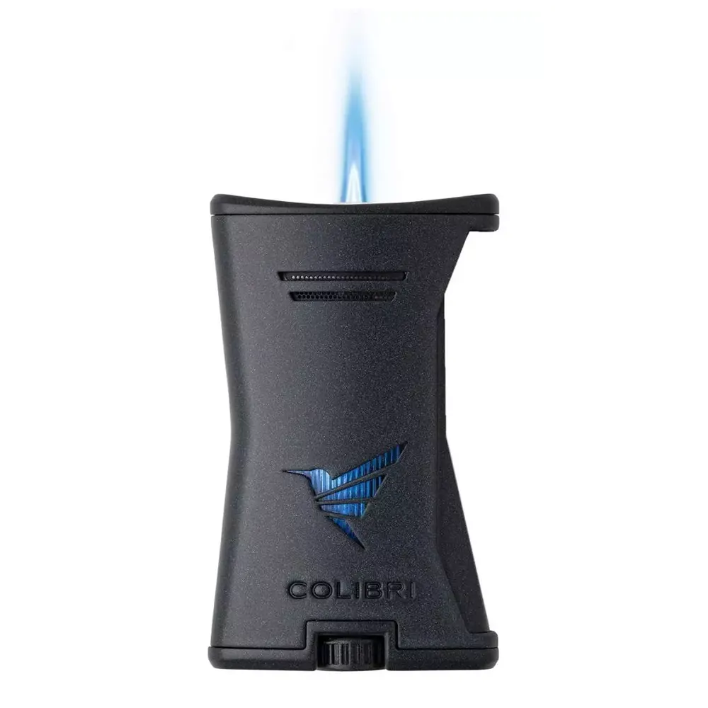 Запалка Colibri - Slim Black, единичен Jet пламък - 2