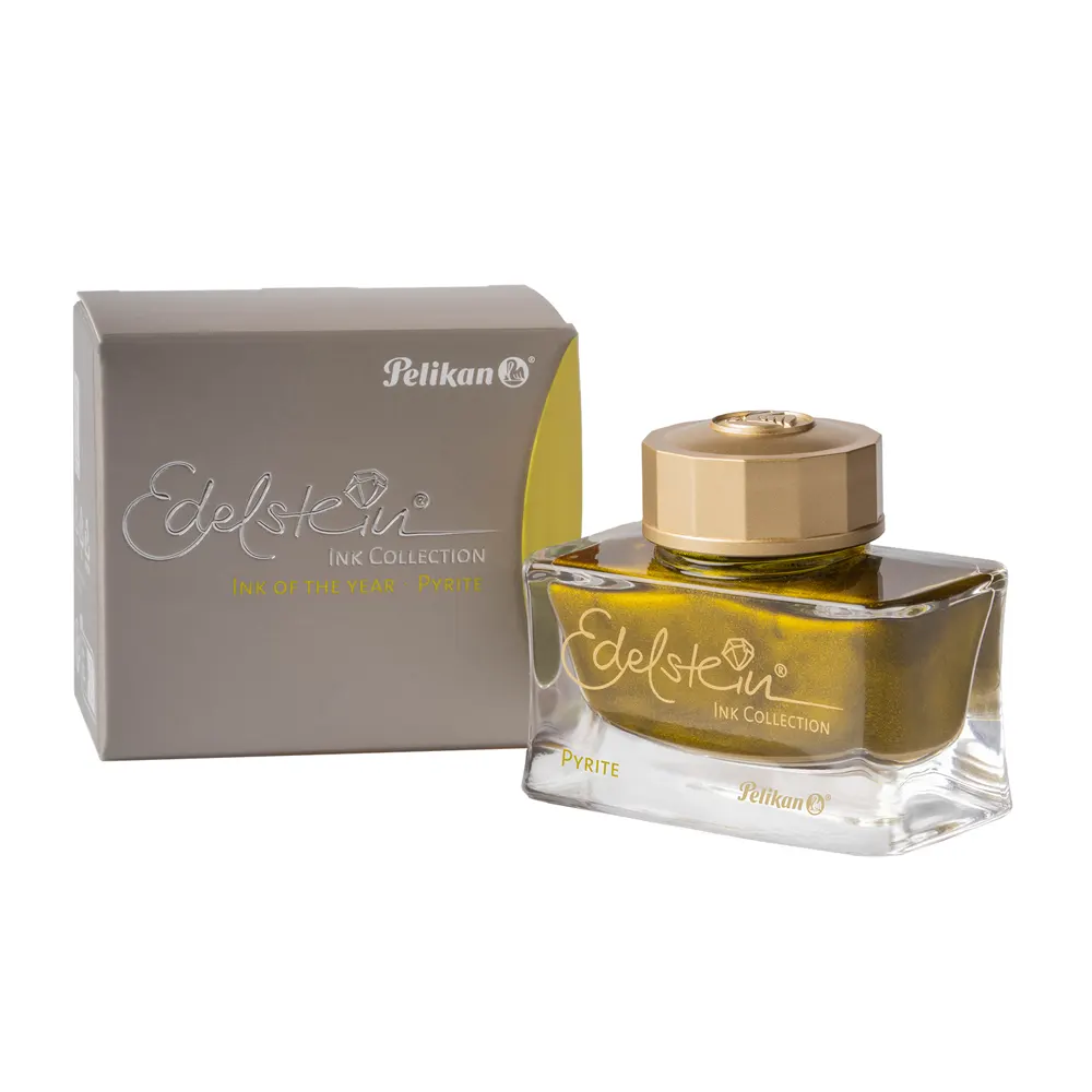 Мастилница Pelikan - Edelstein Ink of the year 2026 Pyrite, 50 мл - 4