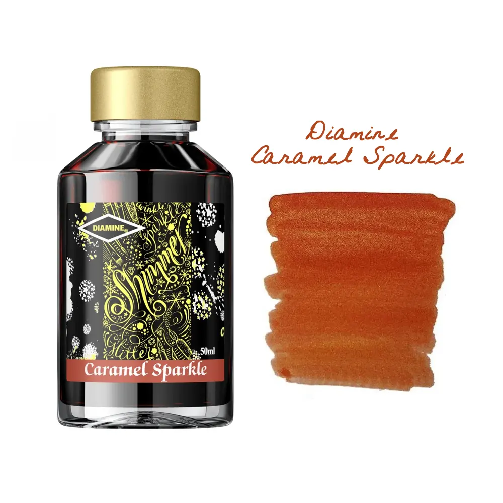 Мастилница Diamine - Shimmering Caramel Sparkle, 50 мл
