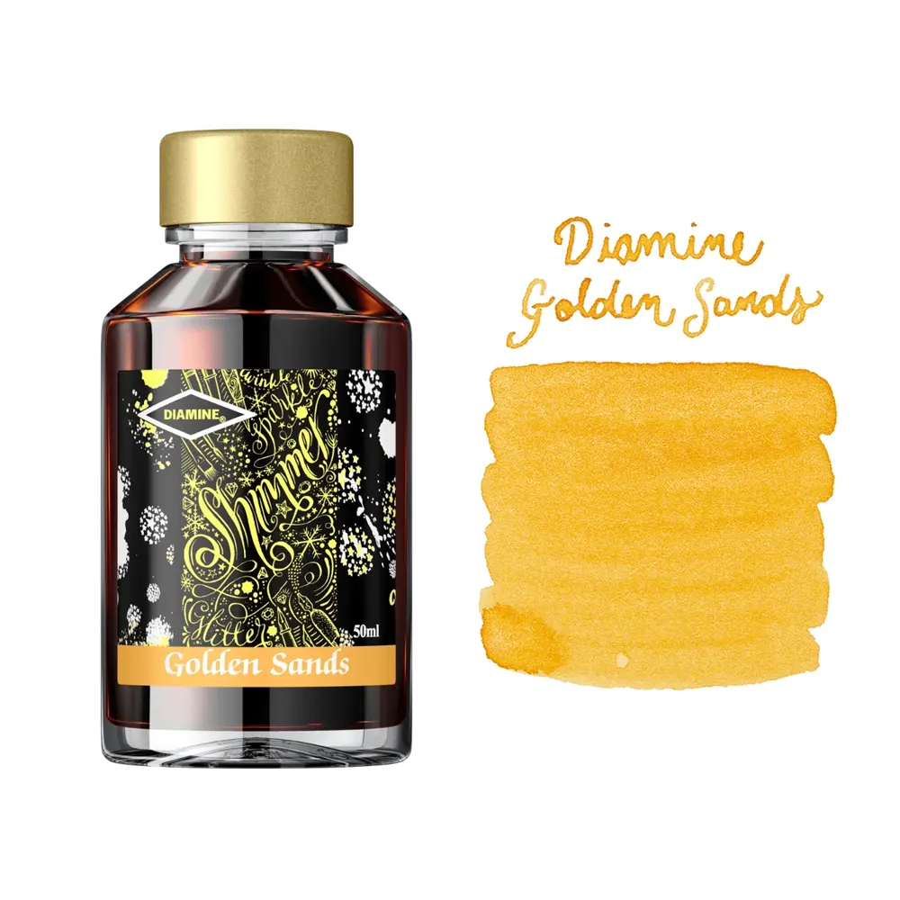 Мастилница Diamine - Shimmering Golden Sands, 50 мл