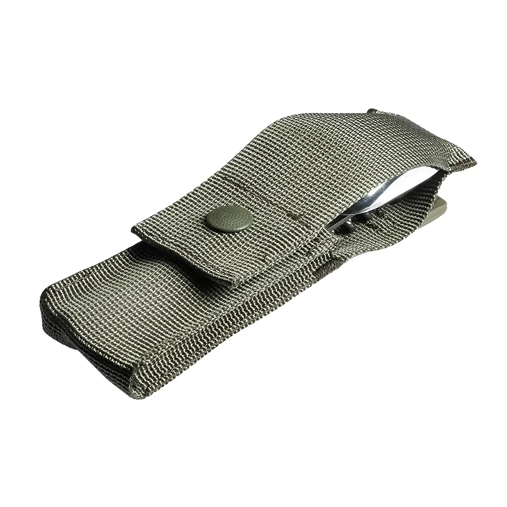 Многофункционален сгъваем нож TB Outdoor - Baroudeur, зелен, с калъф - 6