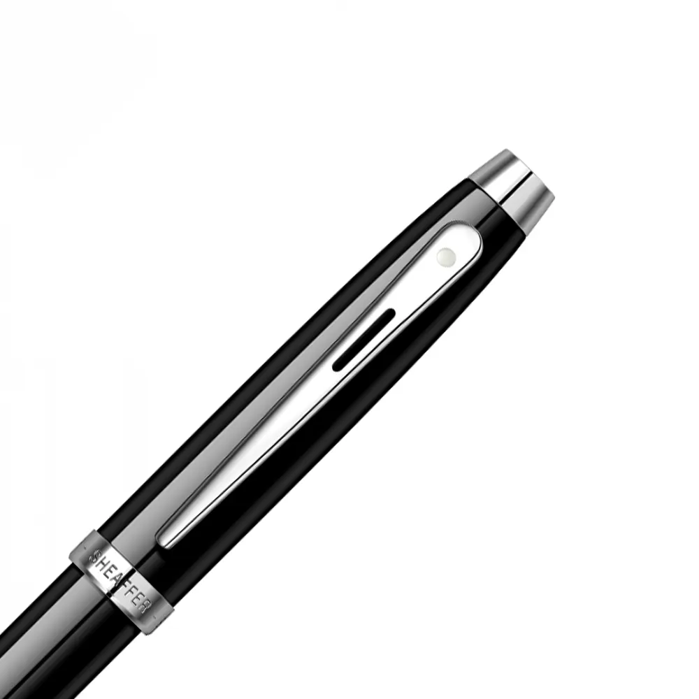 Химикалка Sheaffer - 100 Glossy Black Lacquer/Chrome - 2