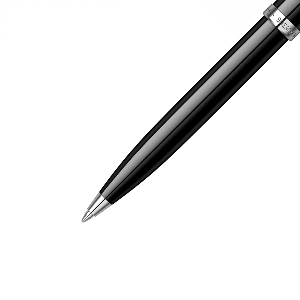Химикалка Sheaffer - 100 Glossy Black Lacquer/Chrome - 4