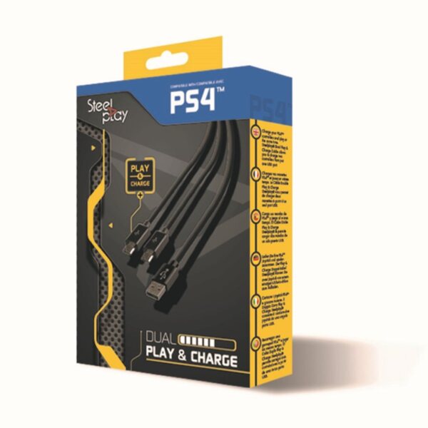 Кабел SteelPlay DUAL PLAY & CHARGE CABLE (PS4) Изображение
