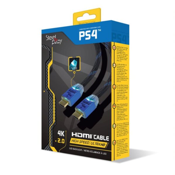 Кабел SteelPlay 4K 2.0 HDMI HIGH SPEED ULTRA HD LED CABLE (PS4) Изображение