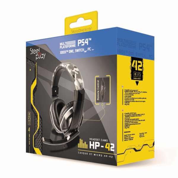 Слушалки с микрофон SteelPlay HP42 - ICE CAMO (PS4/MULTI) , OVER-EAR Изображение