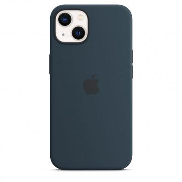Калъф Apple iPhone 13 Silicone Abyss Blue mm293 Изображение