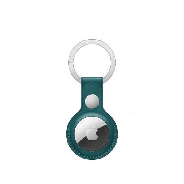 Apple AirTag Leather Key Ring - Forest Green mm073 Изображение