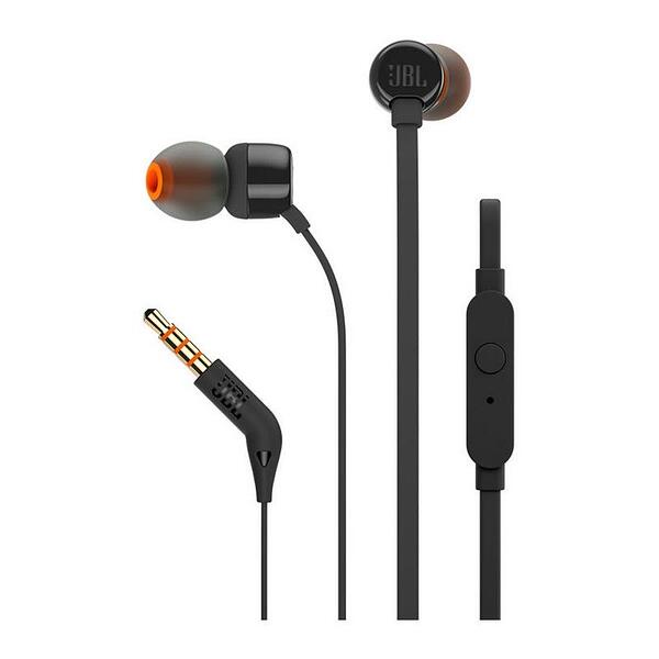 Слушалки с микрофон JBL T110 BLACK , IN-EAR (ТАПИ) Изображение