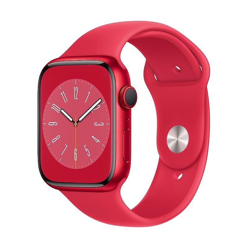 Смарт часовник Apple Watch 8 45mm RED/RED Band mnp43 , 1.90 , Apple S8 64-bit Dual Core , Watch OS 9 , 45.00 Изображение