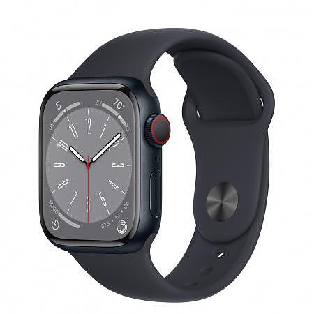 Смарт часовник Apple Watch 8 Cell 41mm Midnight/Mid Band mnhv3 , 1.69 , Apple S8 64-bit Dual Core , Watch OS 9 , 41.00 Изображение