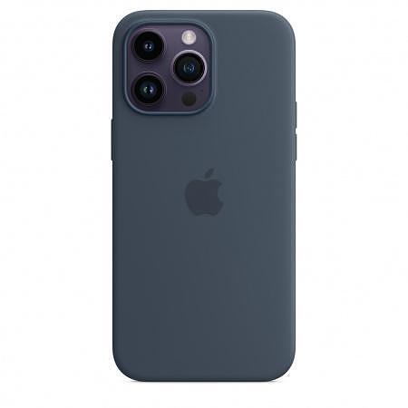 Калъф Apple iPhone 14 Pro Max Silicone Storm Blue mptq3 Изображение