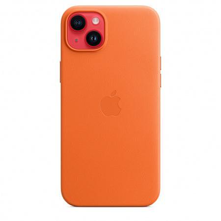 Калъф Apple iPhone 14 Plus Leather Orange mppf3 Изображение