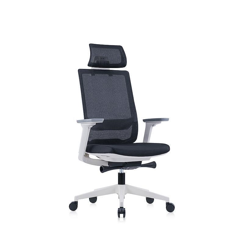 RFG Ергономичен стол Meteor X White HB, черна седалка, черна облегалка Изображение