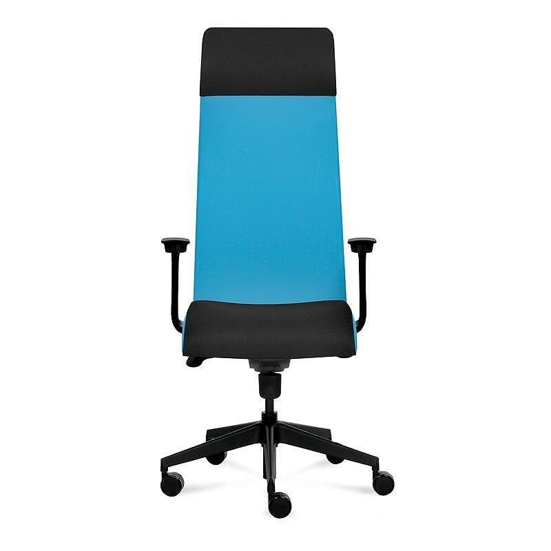 Tronhill Ергономичен стол Solium Executive, дамаска и меш, светлосин Изображение