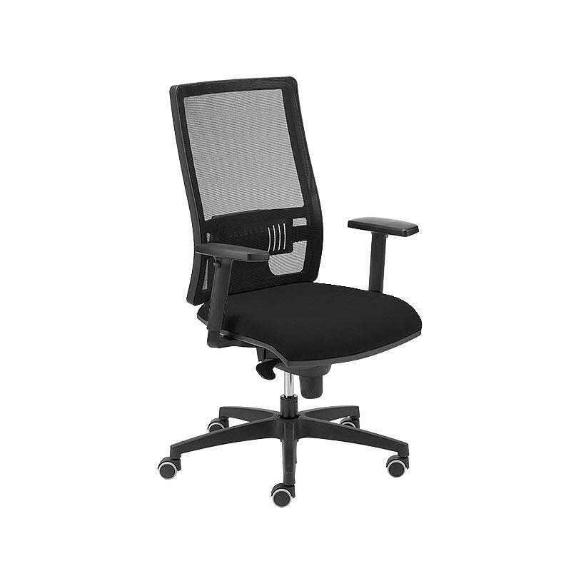 MJ Ергономичен стол Passion ZC/ASY-T1, работен, черна седалка, черна облегалка Изображение