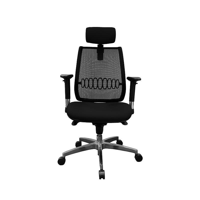 MJ Ергономичен стол Ada, директорски, черна седалка, черна облегалка Изображение