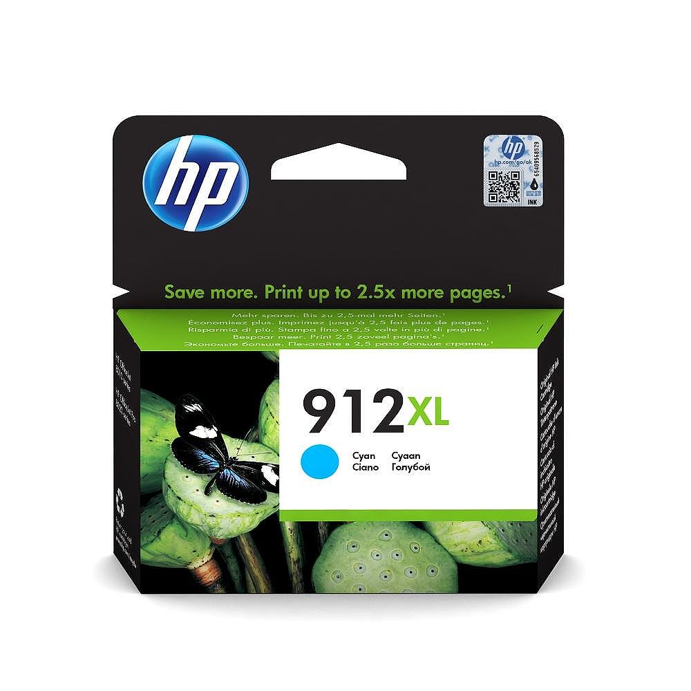 HP 912XL High Yield Cyan Original Ink Cartridge Изображение