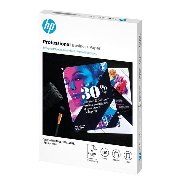 HP Inkjet, PageWide and Laser Professional Business Paper, A4, glossy, 180g/m2, 150 sheets Изображение