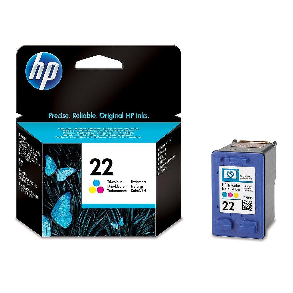 HP 22 Tri-color Inkjet Print Cartridge Изображение