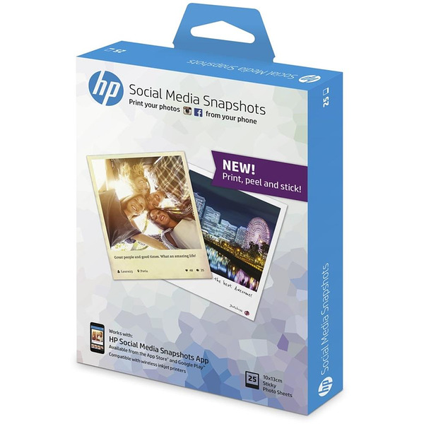 HP Social Media Snapshots, 25 sheets, 10x13cm Изображение