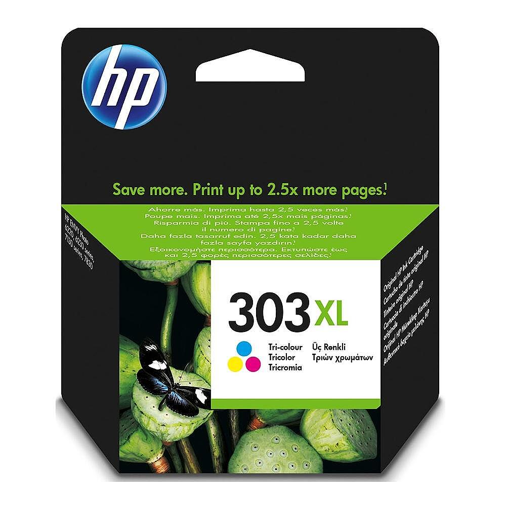 HP 303XL High Yield Tri-color Original Ink Cartridge Изображение