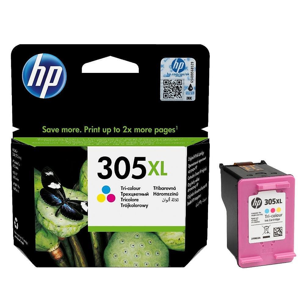 HP 305XL High Yield Tri-color Original Ink Cartridge Изображение