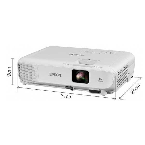 Epson EB-W06, WXGA (1280 x 800, 16:10), 3700 ANSI lumens, 16 000:1, HDMI, USB, WLAN (optional), Speakers, 24 months, Lamp: 12 months or 1000 h, White Изображение
