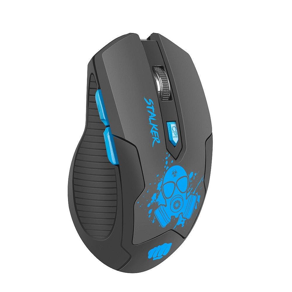 Fury Wireless gaming mouse, Stalker 2000DPI, Black-Blue Изображение