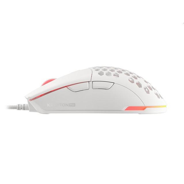 Genesis Gaming Mouse Krypton 8000DPI RGB Ultralight White PAW3333 Изображение