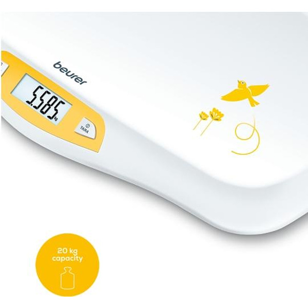 Beurer BY 80 Baby scale, 20 kg loading, LCD display, hold function Изображение
