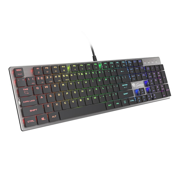Genesis Mechanical Gaming Keyboard Thor 420 RGB Backlight Content Slim Blue Switch US Layout Изображение