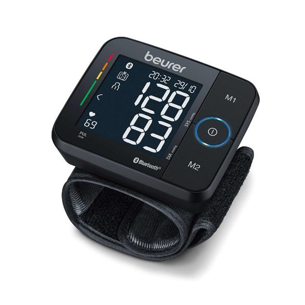 Beurer BC 54 BT wrist blood pressure monitor Bluetooth, Black display, Wireless transfer, 2x60 memory spaces, Risk indicator,Arrhythmia detection,Medical device,Wrist circumferences from 13.5 Изображение