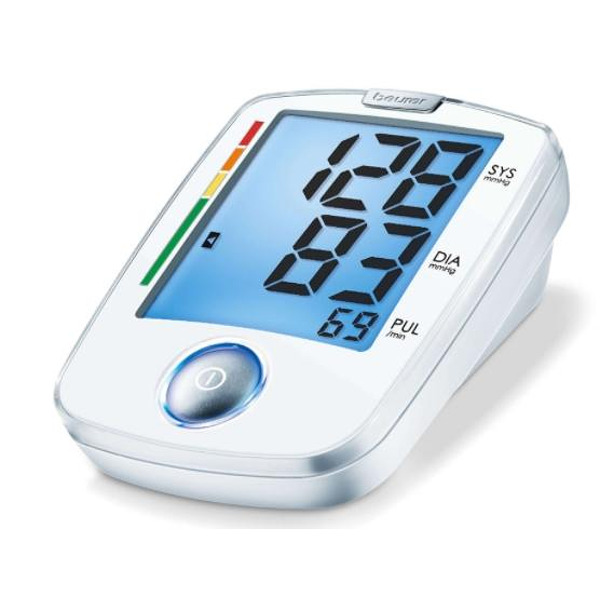 Beurer BM 44 upper arm blood pressure monitor, Automatic switch-off, Illuminated XL display (blue ), Illuminated START/STOP button, Arrhythmia detection, Cuff size in 22 - 30 cm, Medical Изображение