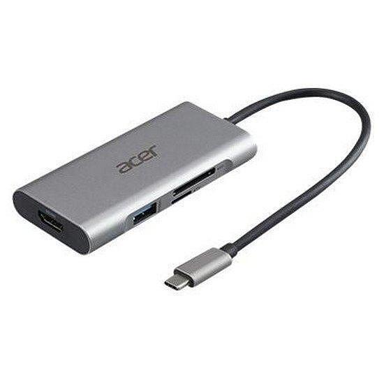 Acer 7in1 Type C dongle: 1 x HDMI, 3 x USB3.2, 1 x SD/TF, 1 x PD Изображение