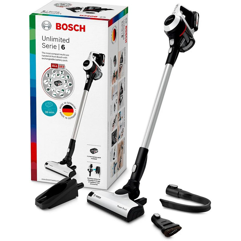 Вертикална прахосмукачка Bosch BCS61113 Unlimited , С контейнер