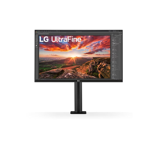 LG 27UN880-B, 27" UltraFine UHD, IPS 4K, 5ms, 1000:1, 350cd/m2, 3840 x 2160, sRGB 99%, HDR 400, HDMI, USB-C, DisplayPort, AMD FreeSync, Headphone out, Tilt, Height (Range), Swivel, Pivot, Изображение