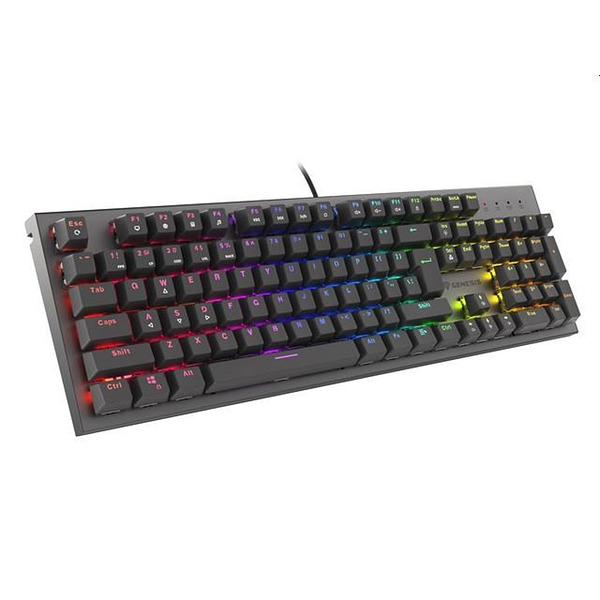 Genesis Mechanical Gaming Keyboard Thor 303 RGB Backlight Red Switch Hot Swap US Layout Black Изображение