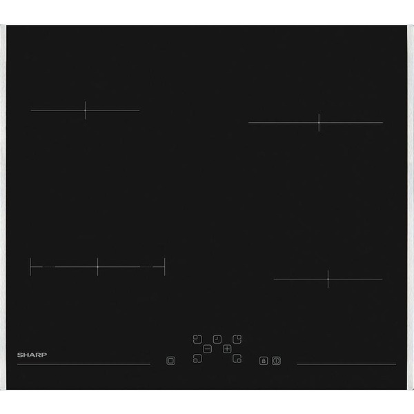 Вграден керамичен плот Sharp KH-6V08FT0K-EU*** , Електрически Изображение