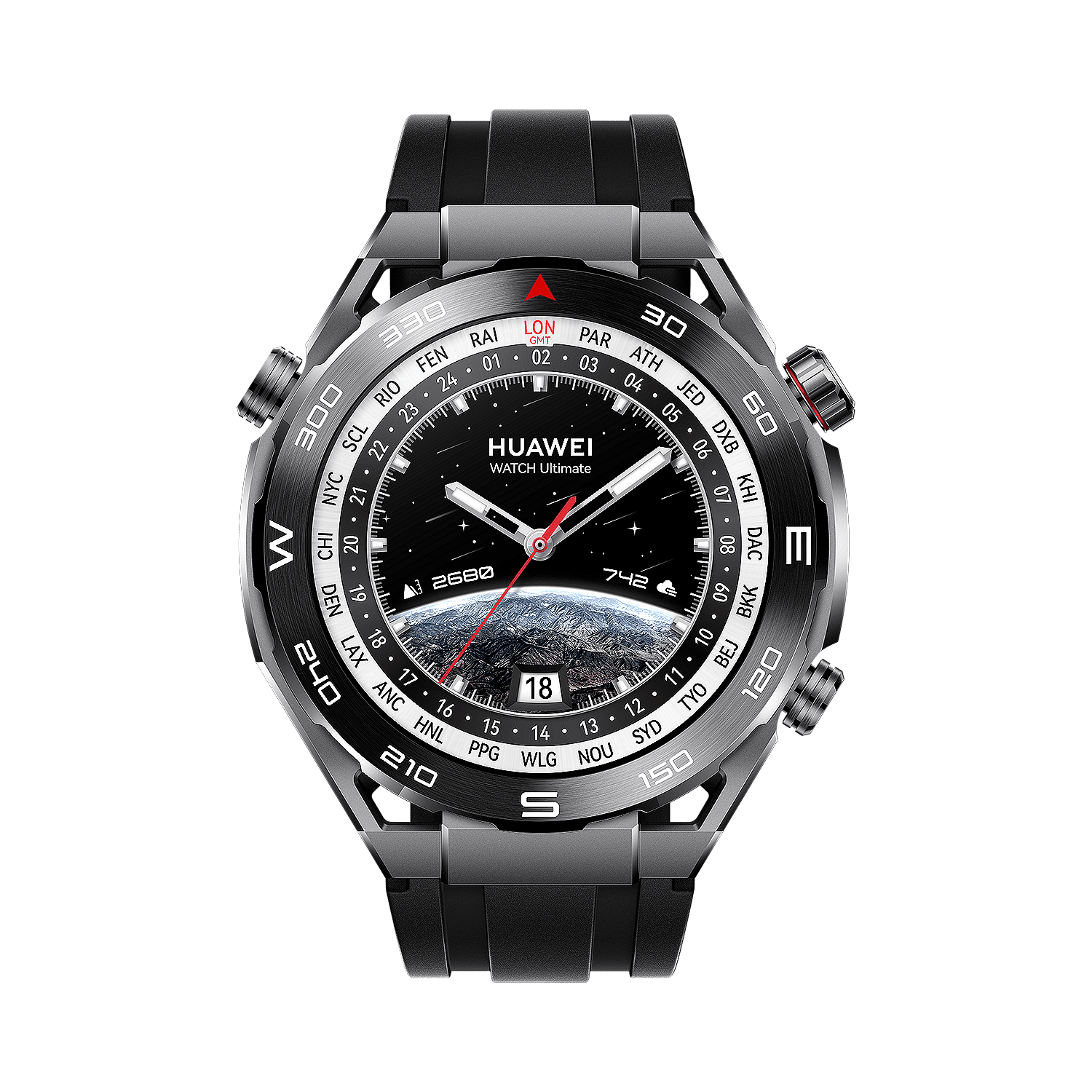 Смарт часовник Huawei WATCH ULTIMATE BLACK 55020AGF , 1.50 Изображение