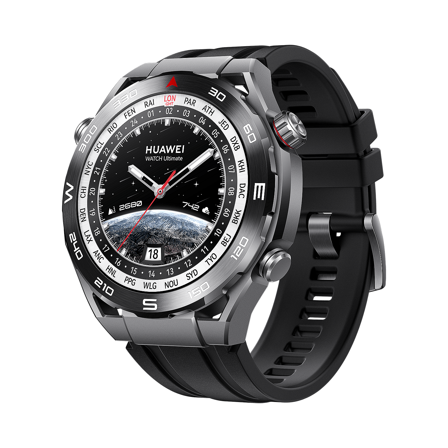 Смарт часовник Huawei WATCH ULTIMATE BLACK 55020AGF , 1.64